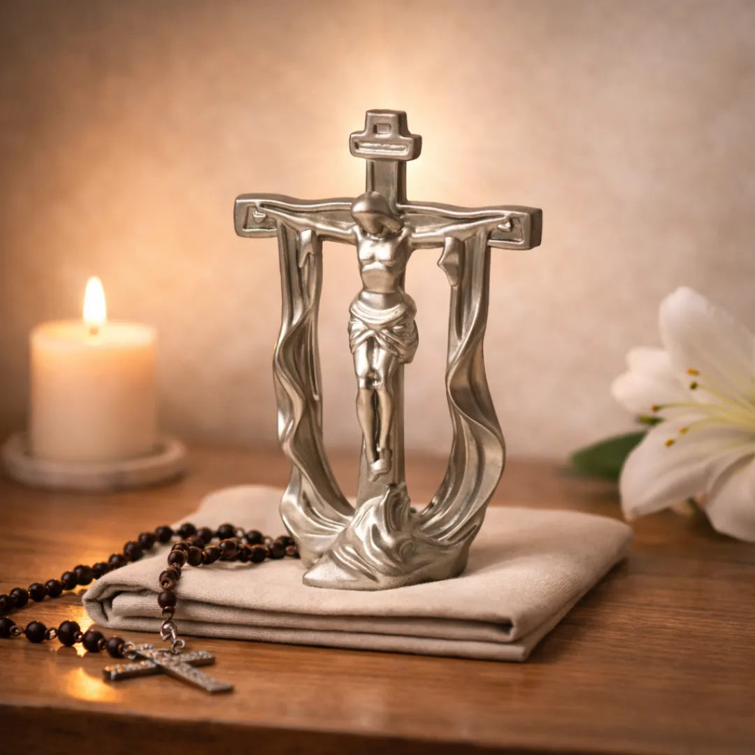 Sanctum Grace – Modern Crucifix Sculpture
