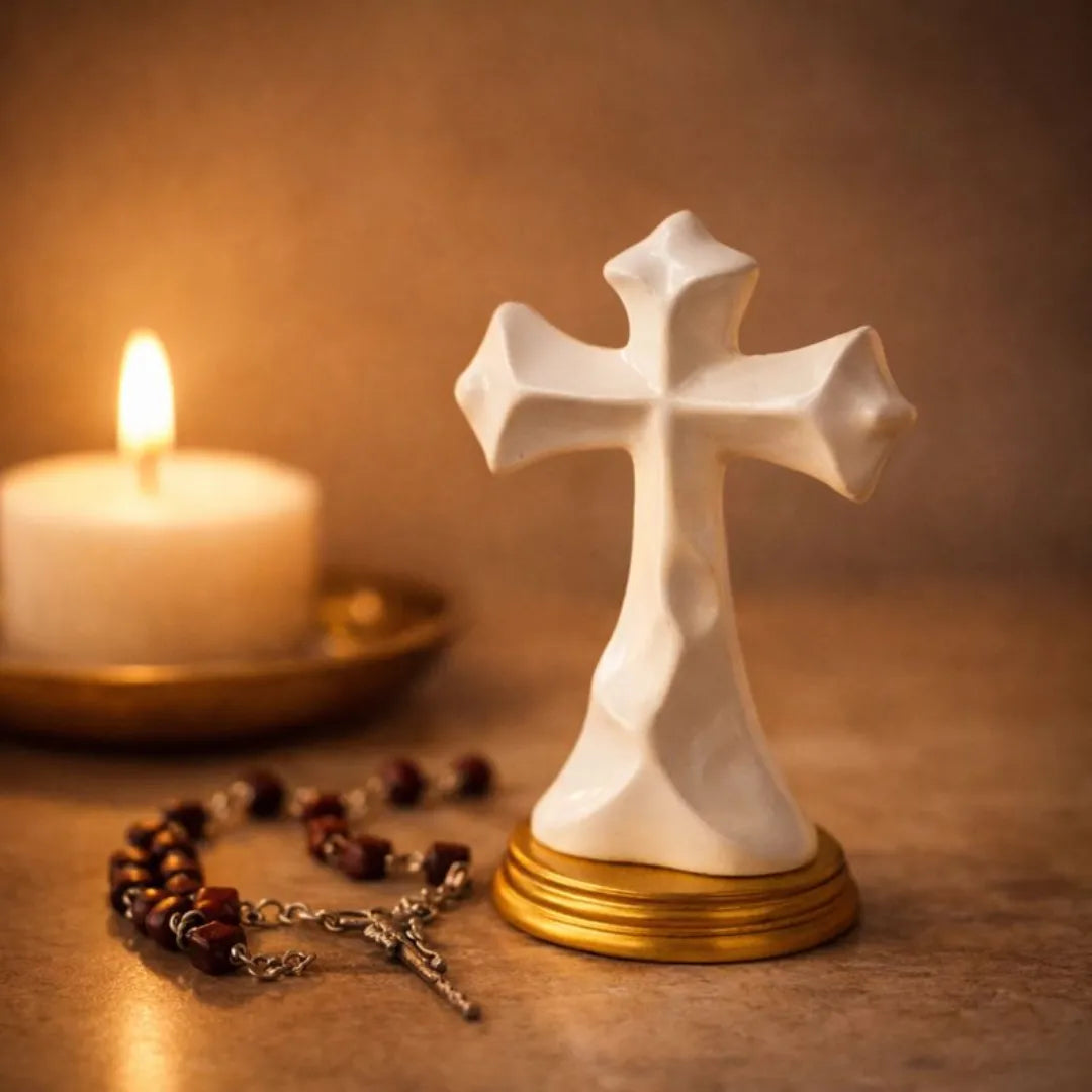 Eternal Cross – Minimal Sacred Décor Sculpture