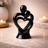 Eternal Bond Abstract Couple Heart Sculpture
