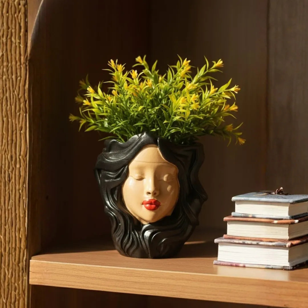Noir Goddess – Luxury Face Planter & Desk Organizer
