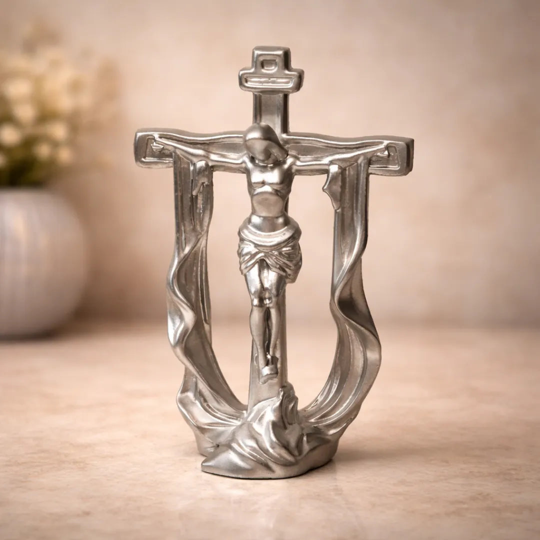 Sanctum Grace – Modern Crucifix Sculpture