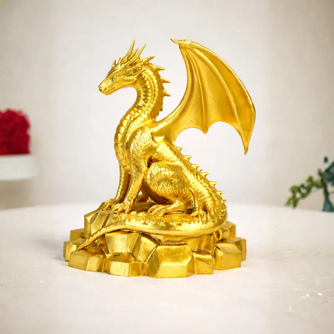 Golden Aegis – Luxury Dragon Sculpture