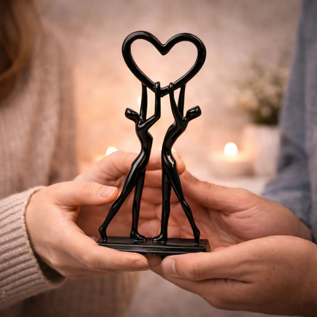 Infinity Heart – Luxury Abstract Couple Sculpture