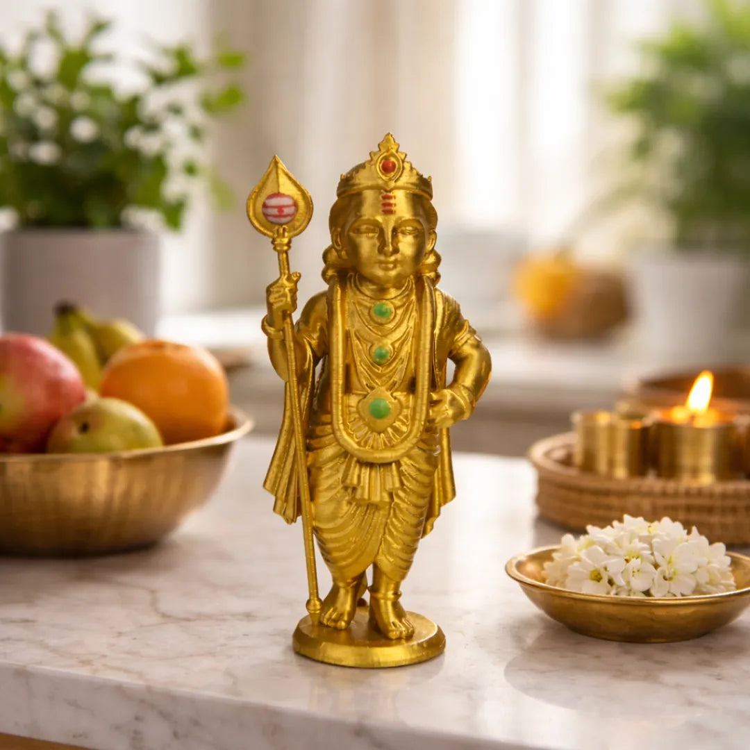 Swarna Murugan Golden Idol (Full Gold Finish)
