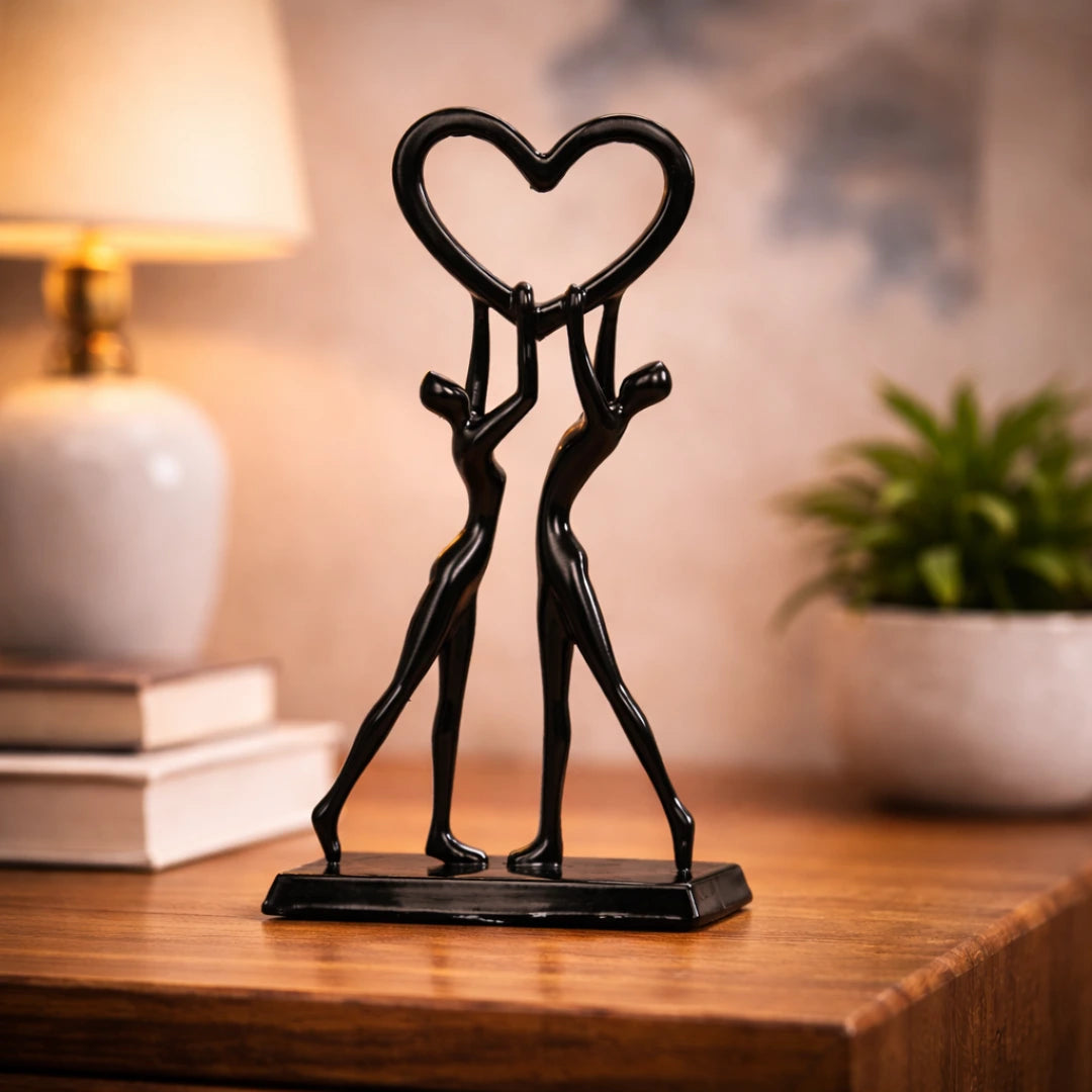 Infinity Heart – Luxury Abstract Couple Sculpture
