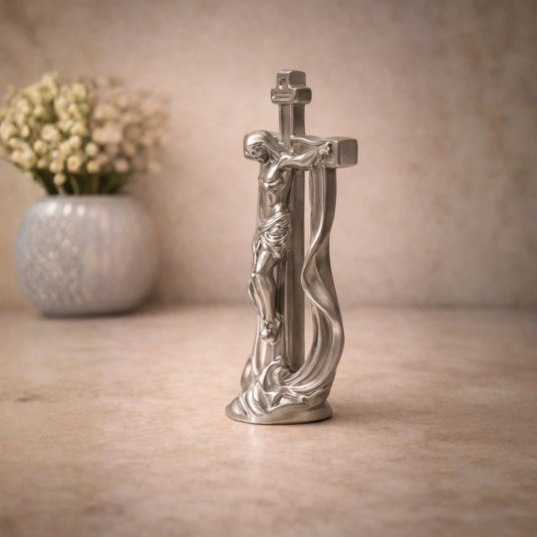 Sanctum Grace – Modern Crucifix Sculpture