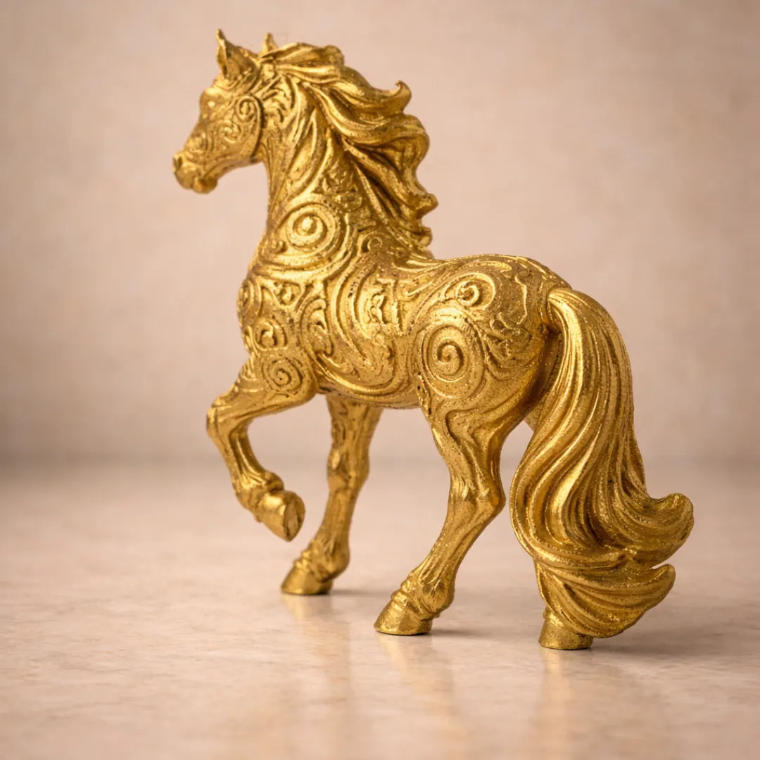 Aurum Gold Stallion – Luxury Horse Sculpture