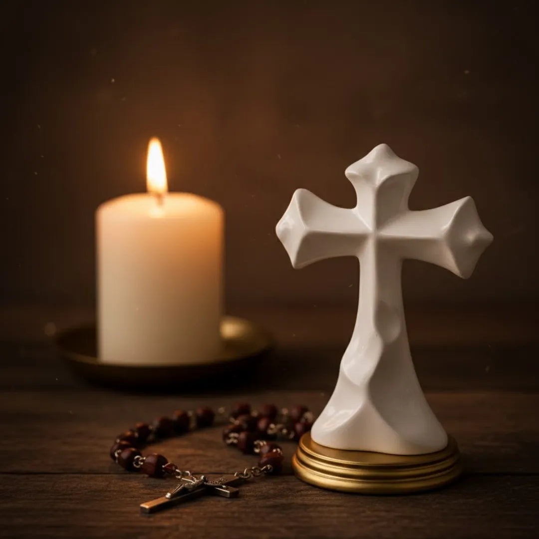 Eternal Cross – Minimal Sacred Décor Sculpture