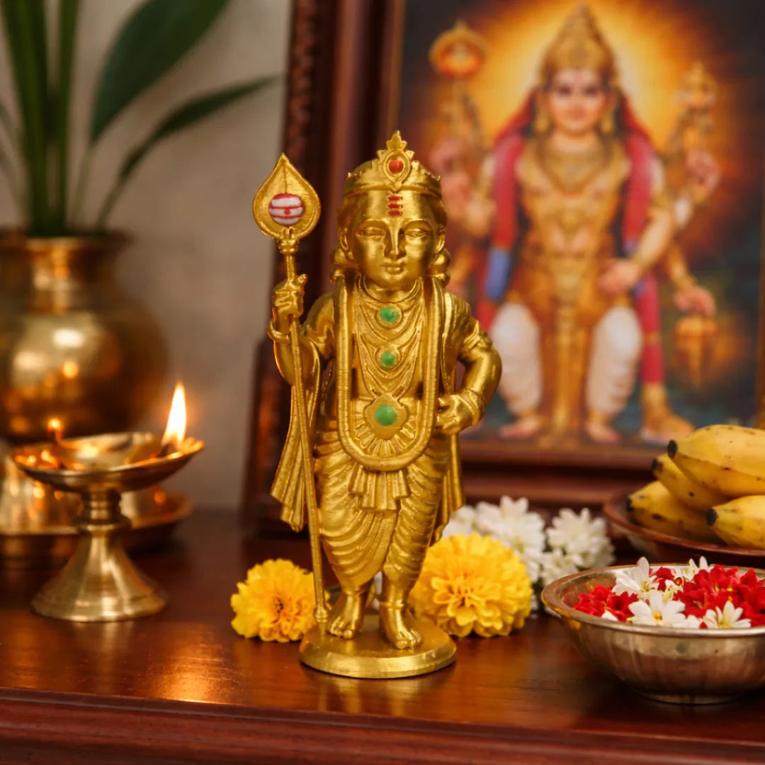 Swarna Murugan Golden Idol (Full Gold Finish)
