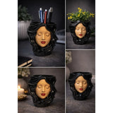 Noir Goddess – Luxury Face Planter & Desk Organizer