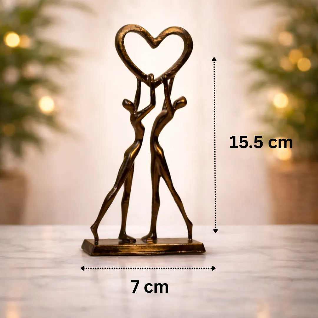 Infinity Heart – Luxury Abstract Couple Sculpture