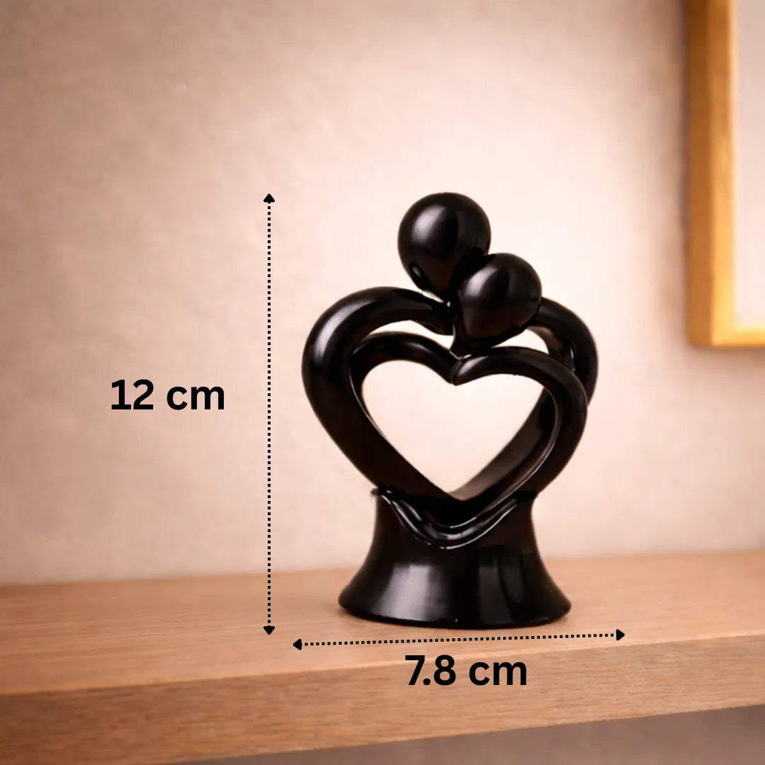 Eternal Bond Abstract Couple Heart Sculpture