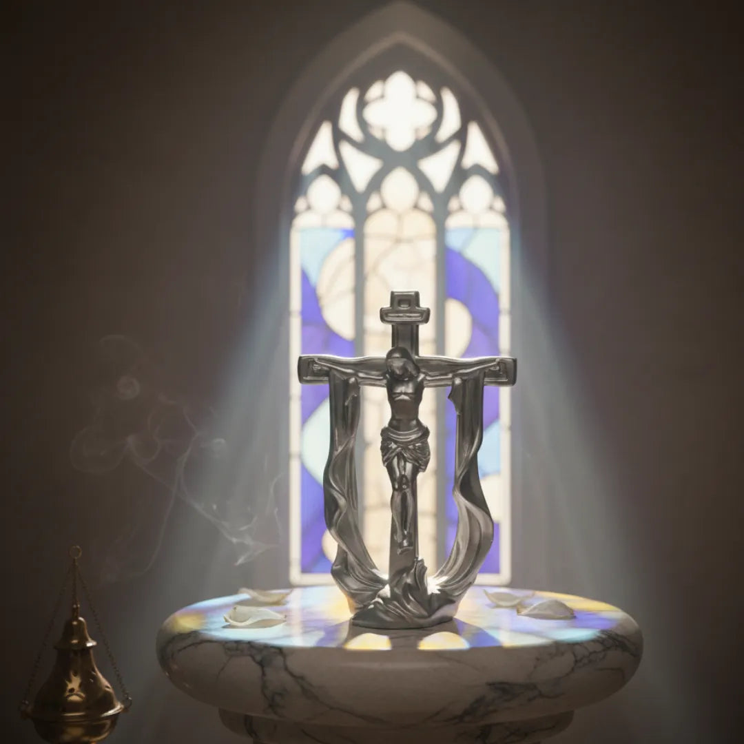 Sanctum Grace – Modern Crucifix Sculpture