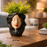 Noir Goddess – Luxury Face Planter & Desk Organizer