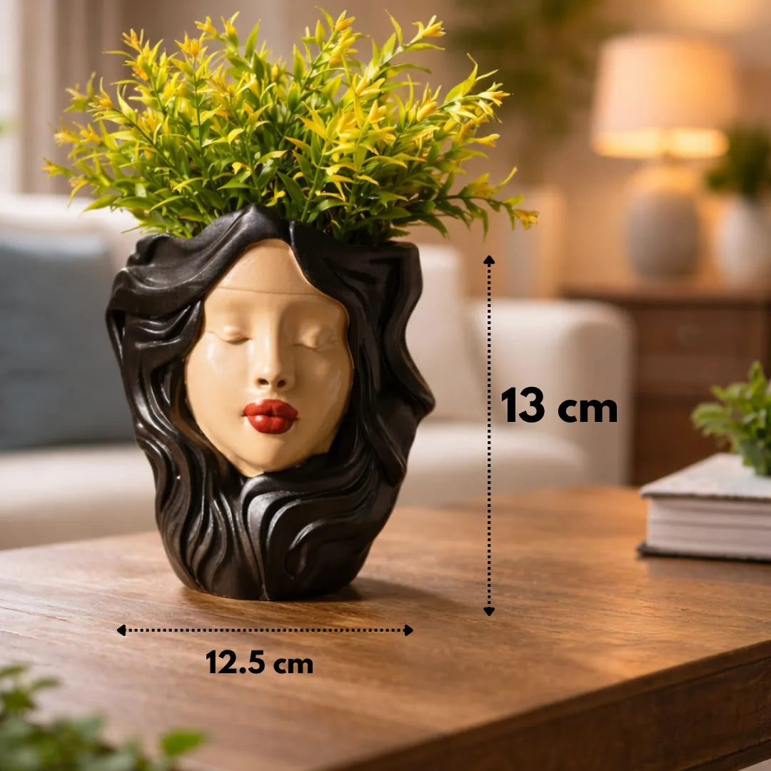 Noir Goddess – Luxury Face Planter & Desk Organizer