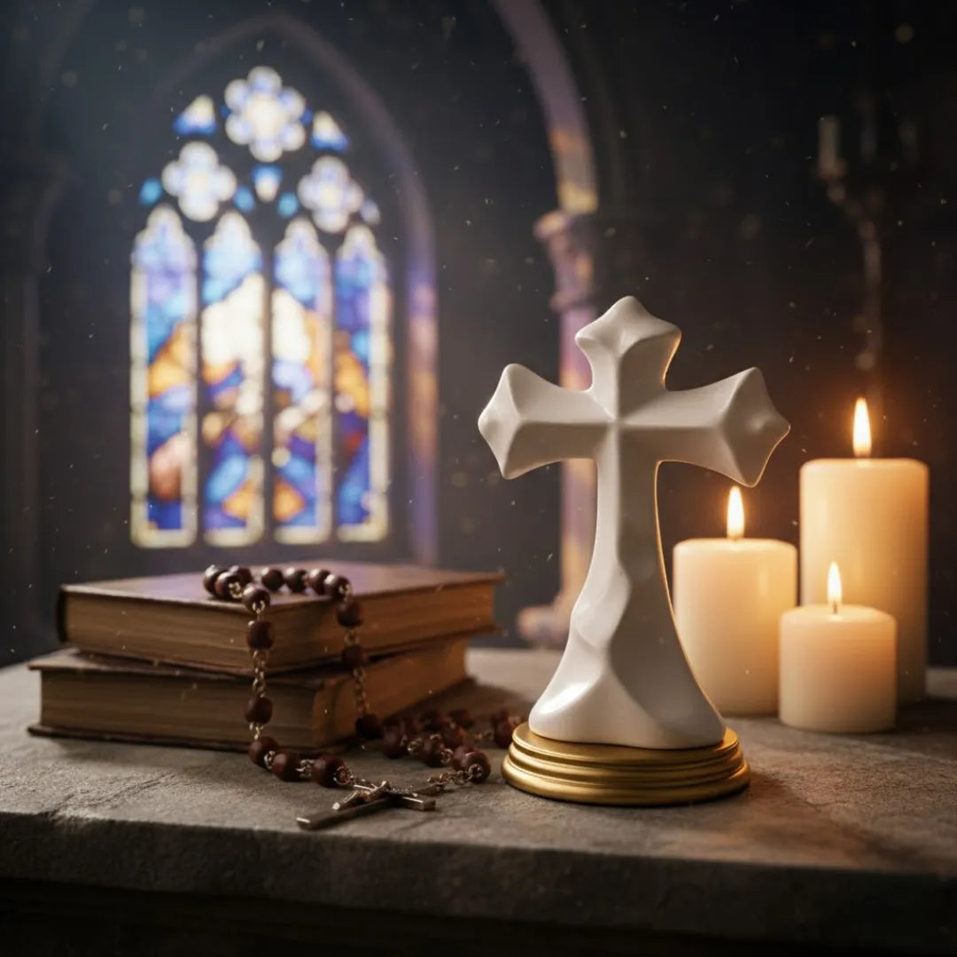 Eternal Cross – Minimal Sacred Décor Sculpture