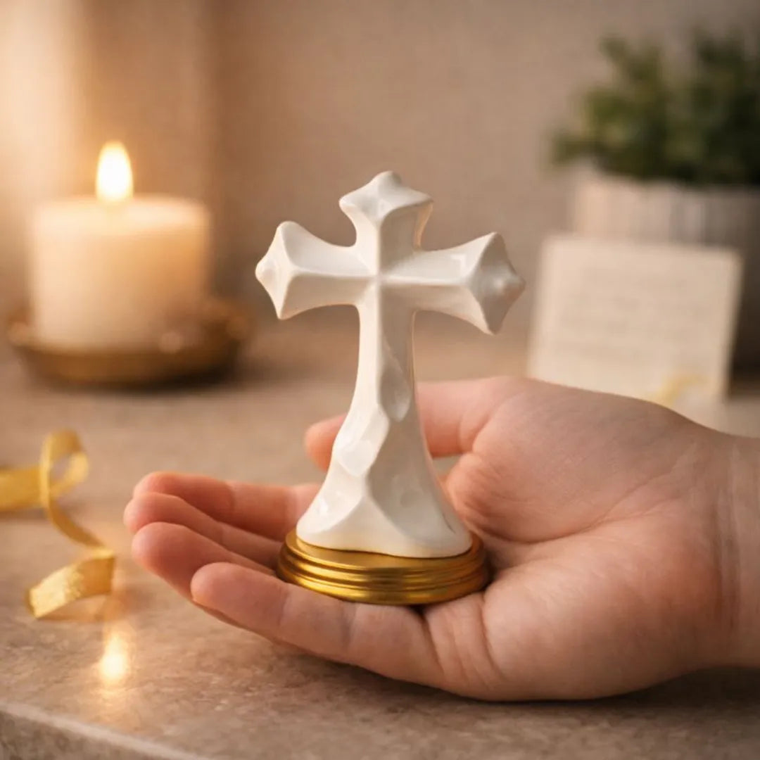 Eternal Cross – Minimal Sacred Décor Sculpture