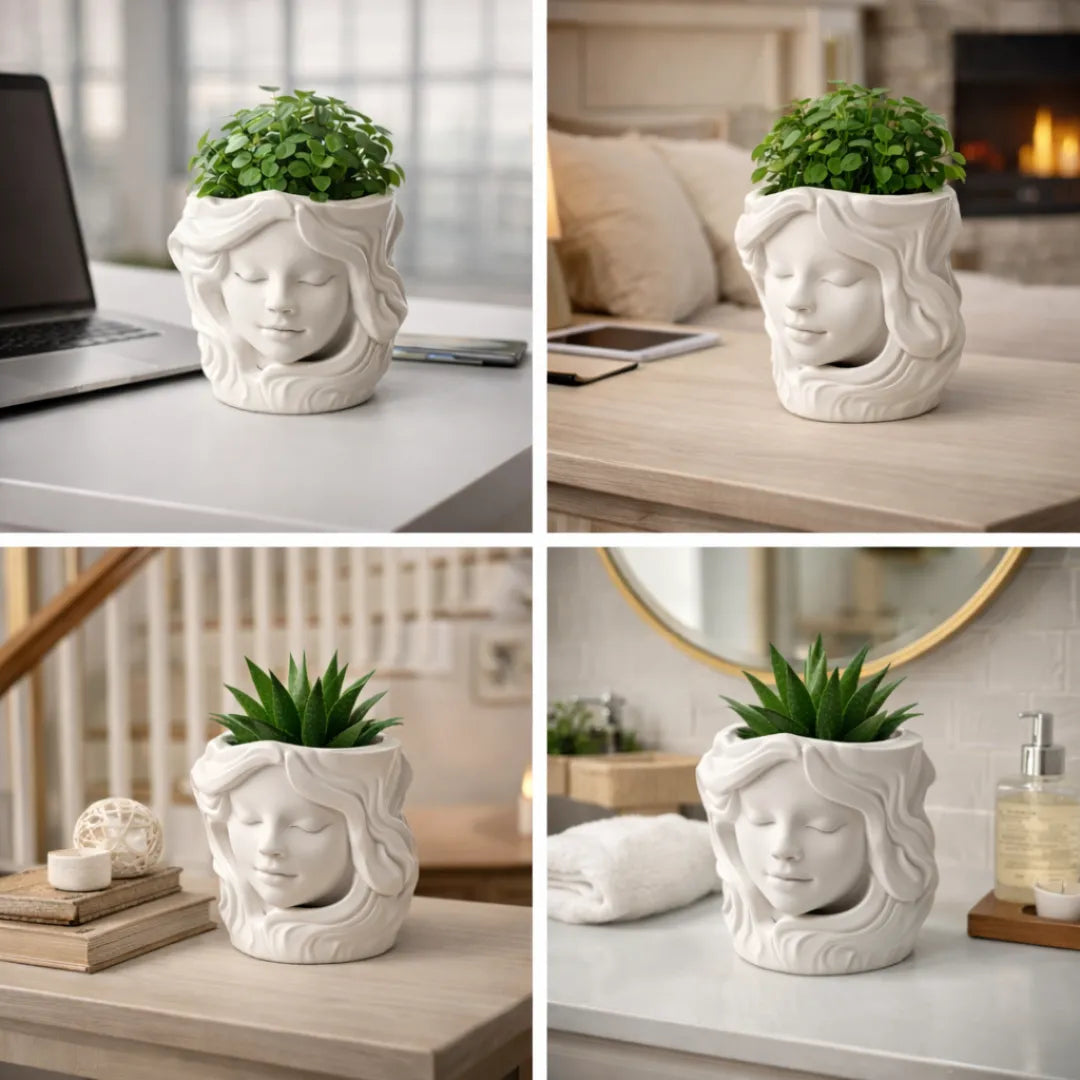 Serenity Goddess – Artistic Face Planter & Organizer